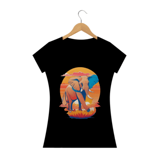 Nome do produto Camiseta Feminina Baby Look Elefante Forasteiro
