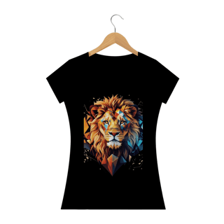 Nome do produto Camiseta Feminina Baby Look Leão Rei