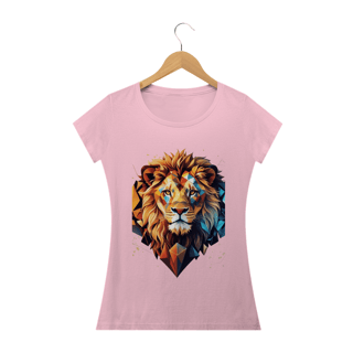 Nome do produto Camiseta Feminina Baby Look Leão Rei