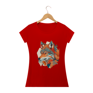Nome do produto Camiseta Feminina Baby Look Lobo do Outono