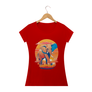 Nome do produto Camiseta Feminina Baby Look Elefante Forasteiro