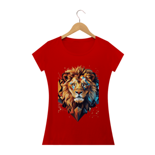 Nome do produto Camiseta Feminina Baby Look Leão Rei