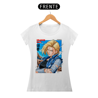Nome do produto CAMISETA BABY LONG QUALITY - ADROID 18 - DRAGON BALL