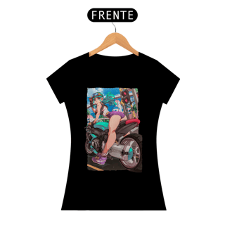 Nome do produto CAMISETA BABY LONG QUALITY - BULMA RIDER - DRAGON BALL