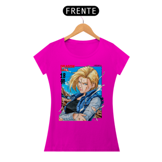 CAMISETA BABY LONG QUALITY - ADROID 18 - DRAGON BALL