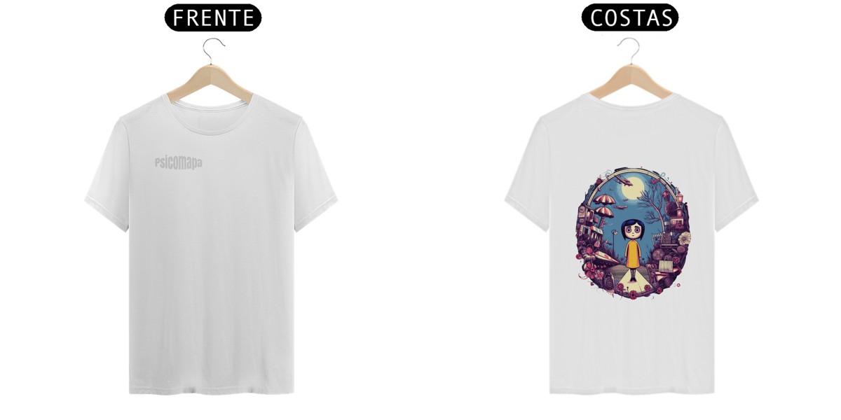 Nome do produto: Camiseta estampada Coraline