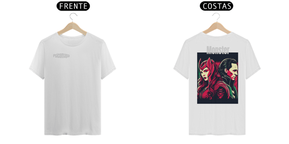 Camiseta Estampada Loki e Feiticeira escarlate