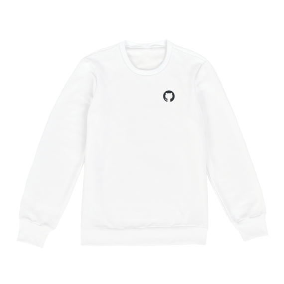 Moletom GitHub - Logo canto Branco