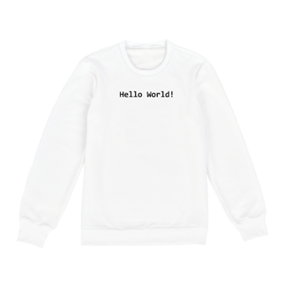 Nome do produto Moletom Hello World Branco