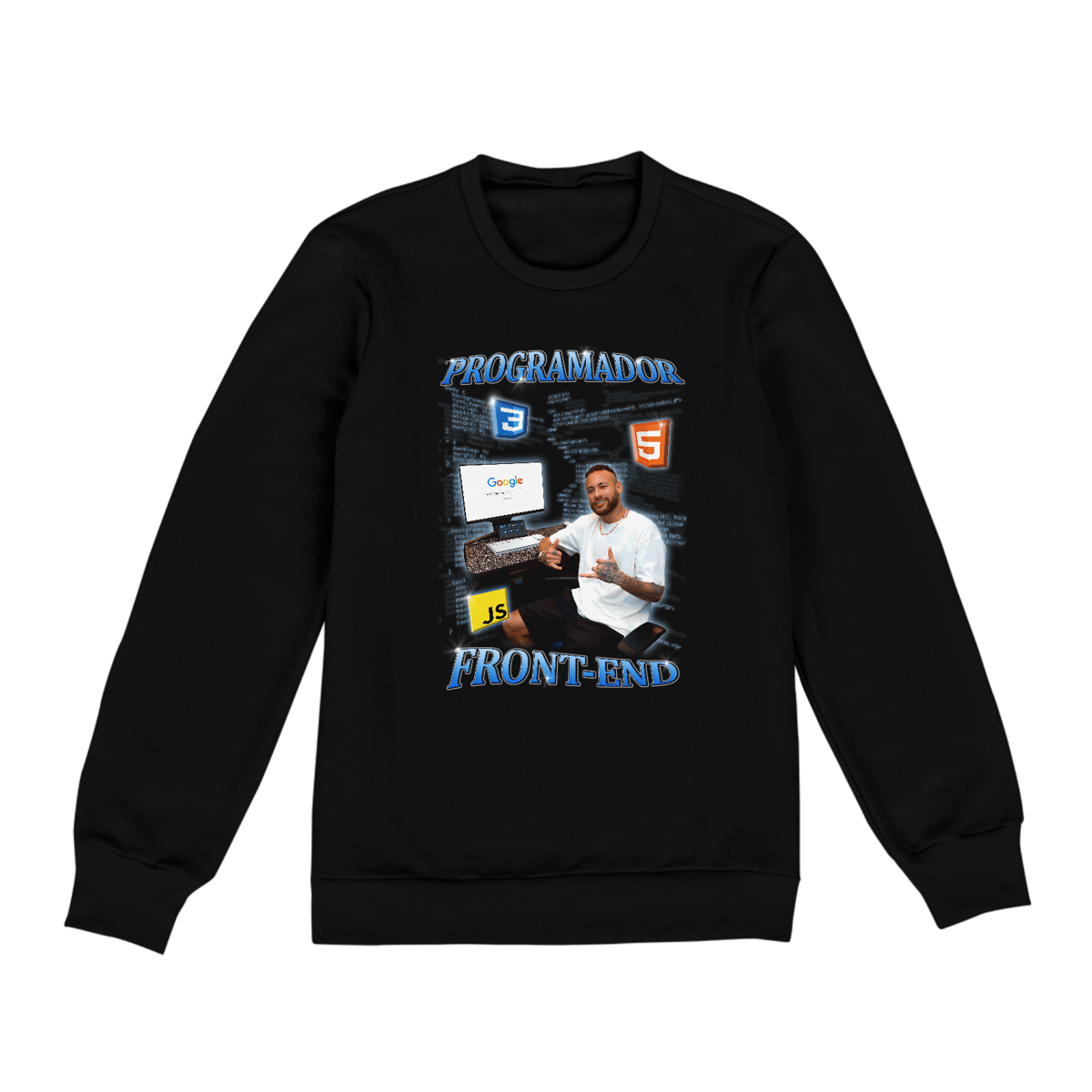 Nome do produto: Moletom Programador Front-End - Menino Ney
