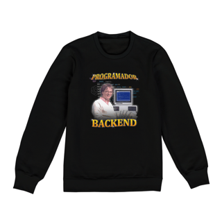 Moletom Programador Backend Preta