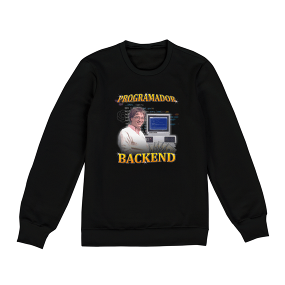 Moletom Programador Backend Preta