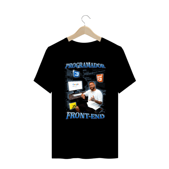Camisa Programador Front-End - Menino Ney - Plus Size