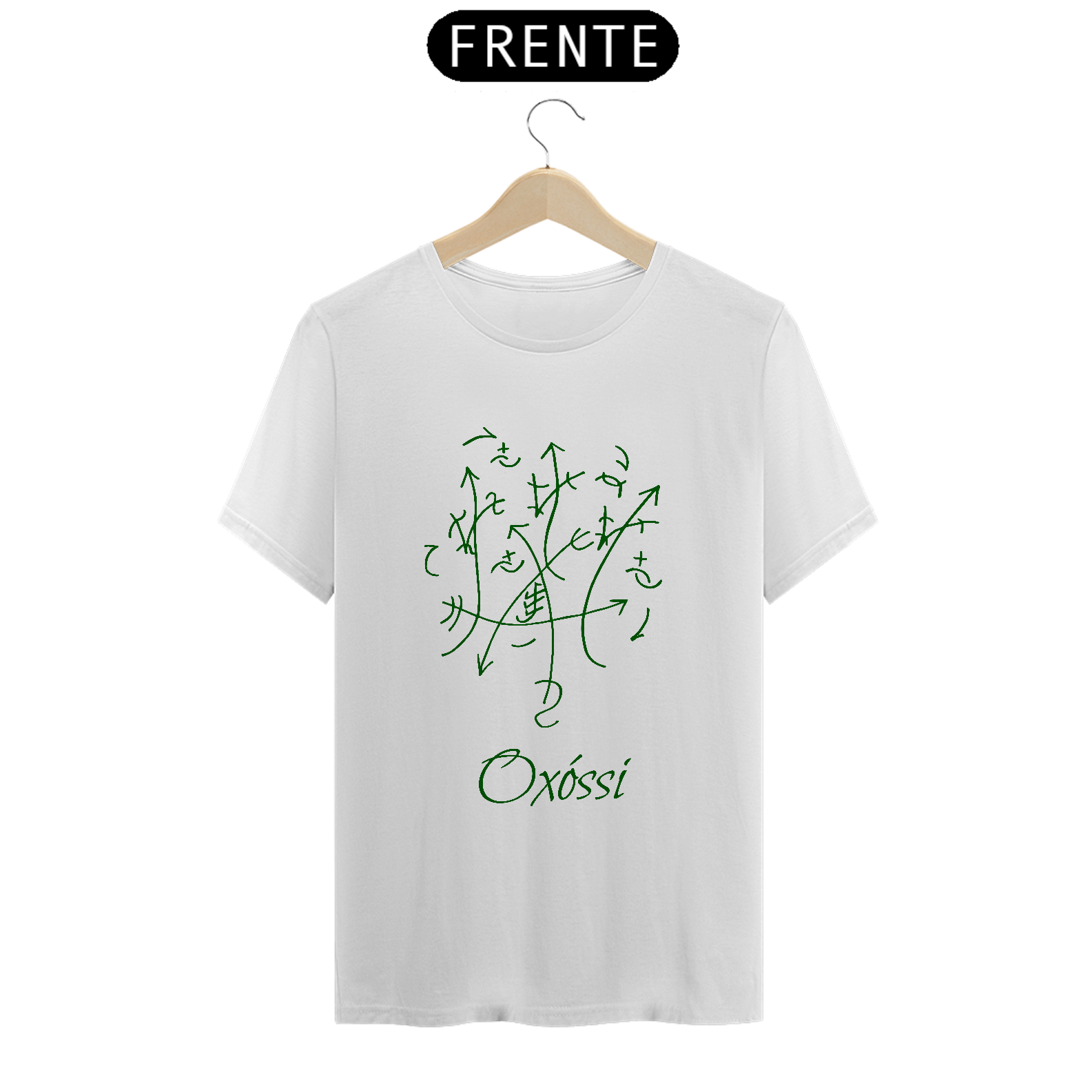 Camiseta Umbanda Oxóssi ponto riscado