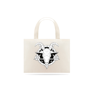 Ecobag de Baphomet com pentagramas invertidos bode