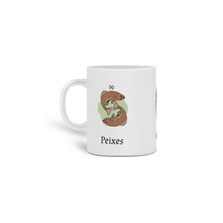 Caneca signo Peixes verde