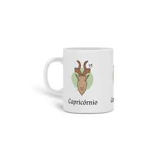 Caneca signo Capricórnio verde