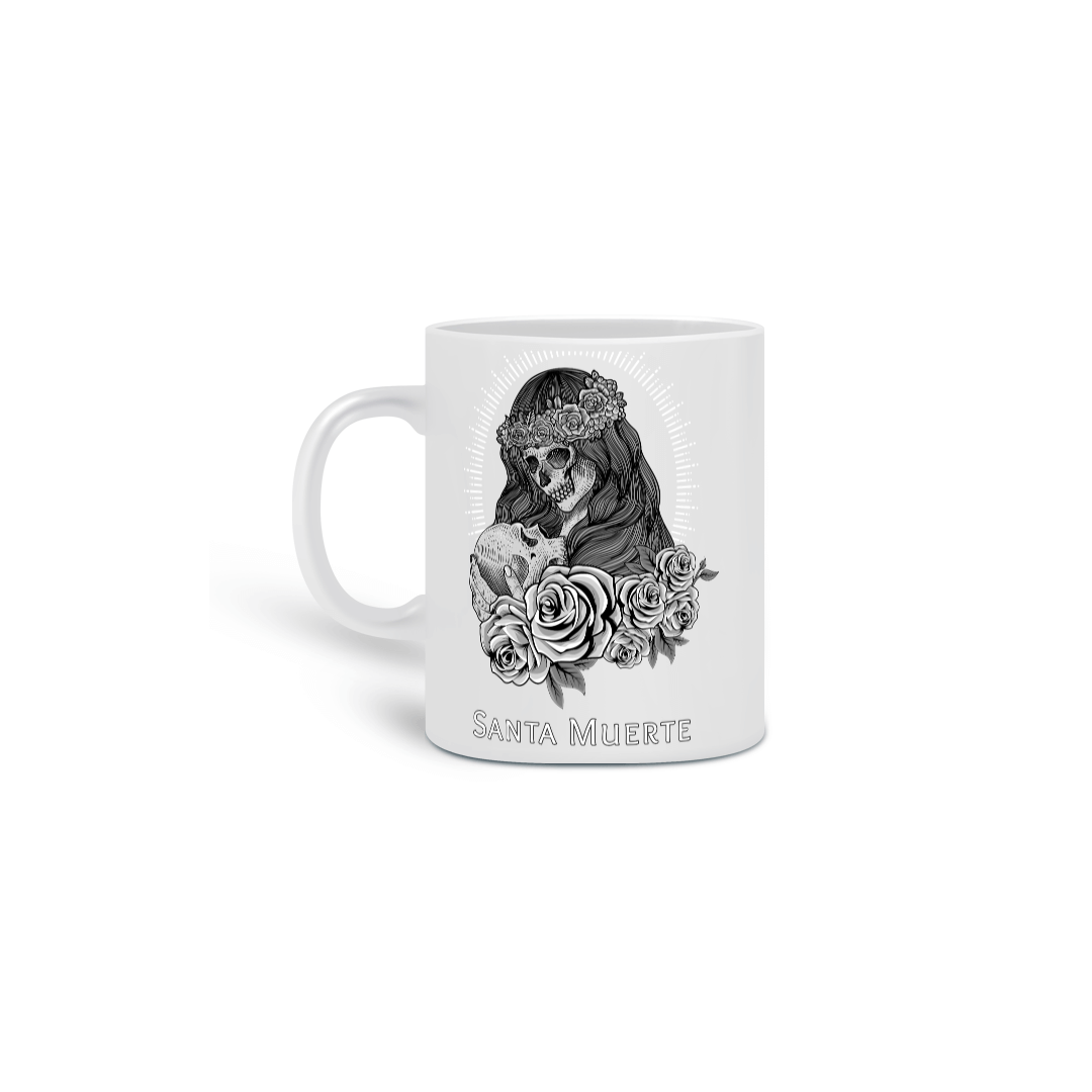 Caneca Santa Muerte Cinza