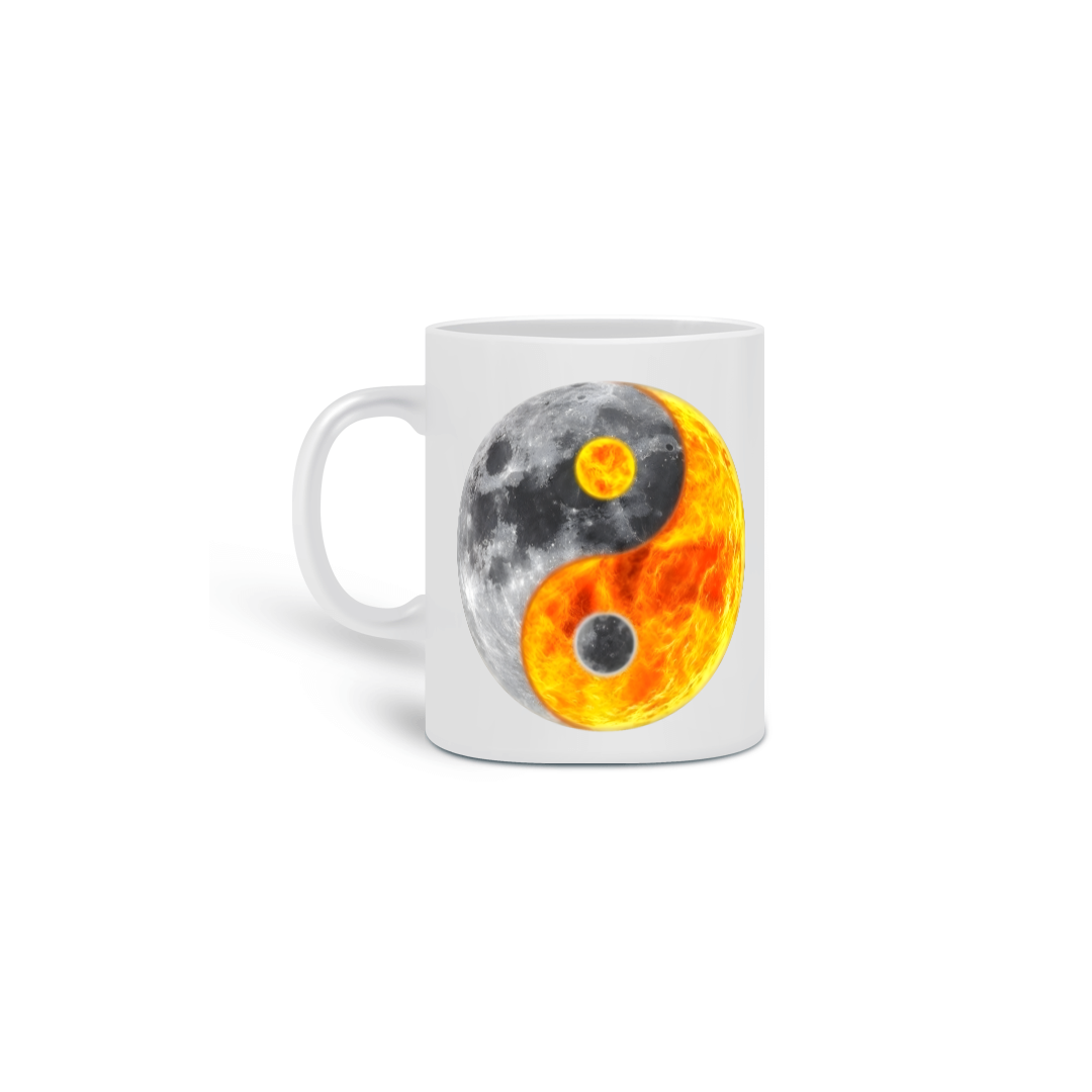 Caneca Yin Yang - Sol e lua