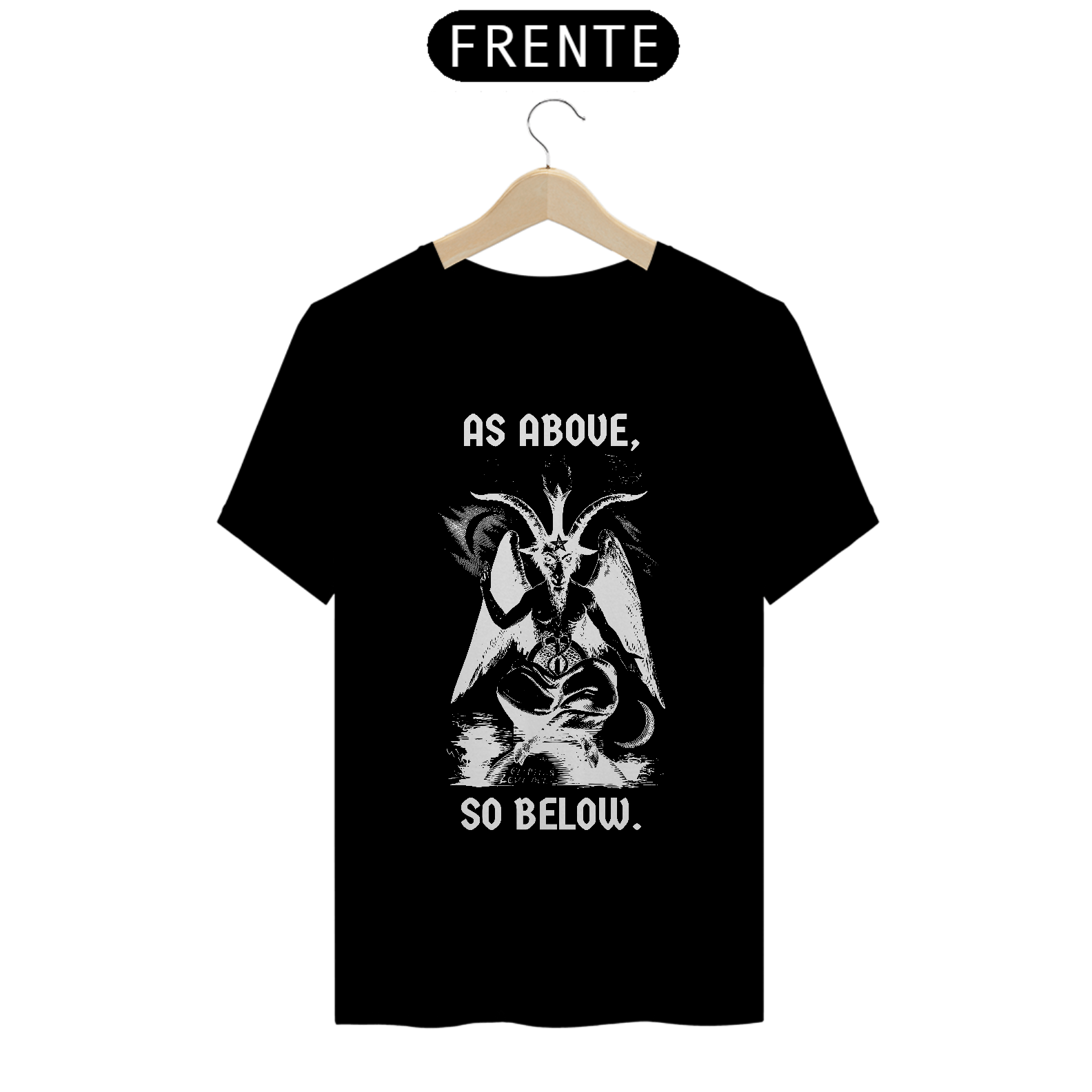 Camiseta Baphomet As Above, So Below (negativa)