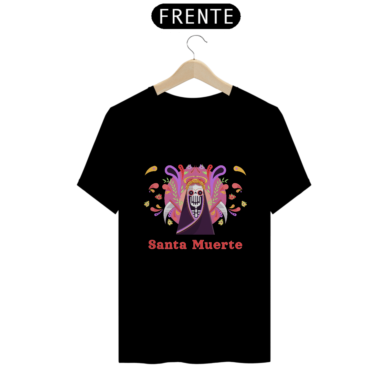 Camiseta Santa Muerte Colorida