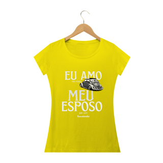 Nome do produto Camiseta Feminina Baby Long Quality - Eu Amo Meu Fusca -