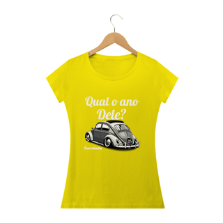 Nome do produto Camiseta Feminina Baby Long Quality - Qual o Ano Dele? -