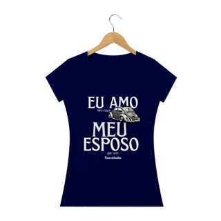 Nome do produto Camiseta Feminina Baby Long Quality - Eu Amo Meu Fusca -