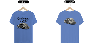 Nome do produto Camiseta Estonada - Qual o Ano Dele? - Estampa Frente E Costas