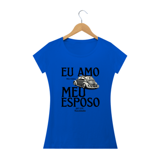 Nome do produto Camiseta Baby Long Quality Feminina - Eu Amo Meu Fusca