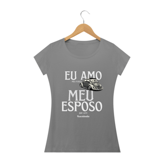 Nome do produto Camiseta Feminina Baby Long Quality - Eu Amo Meu Fusca -