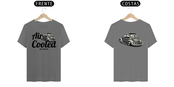 Camiseta estonada aircooled estampa frente e costas