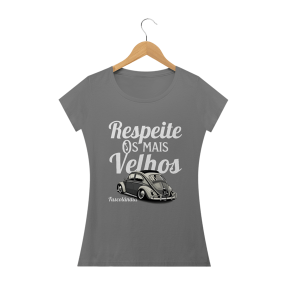 Camiseta Feminina Baby Long Estonada - Respeite Os Mais Velhos