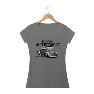 Camiseta Feminina Baby Long Estonada - É Com Alternador? -