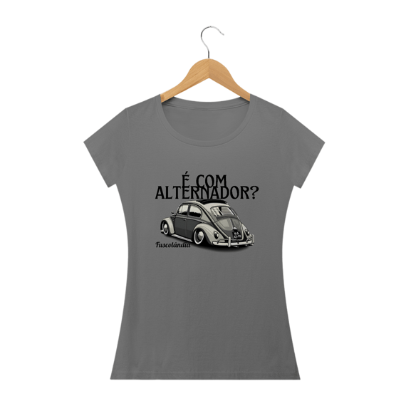 Camiseta Feminina Baby Long Estonada - É Com Alternador? -