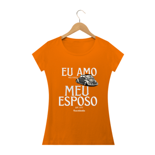 Nome do produto Camiseta Feminina Baby Long Quality - Eu Amo Meu Fusca -