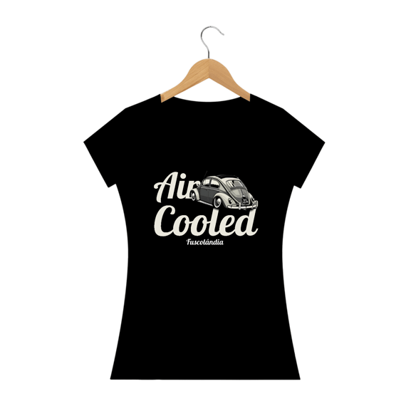 Camiseta Baby Long Prime Feminina - Air Cooled - cor preta