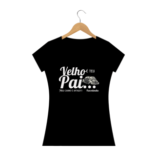 Camiseta Feminina Baby Long Prime - Meu Carro É Antigo - Preta - Est1