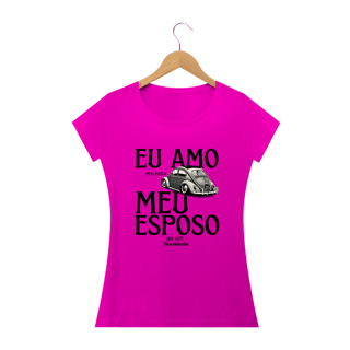 Nome do produto Camiseta Baby Long Quality Feminina - Eu Amo Meu Fusca