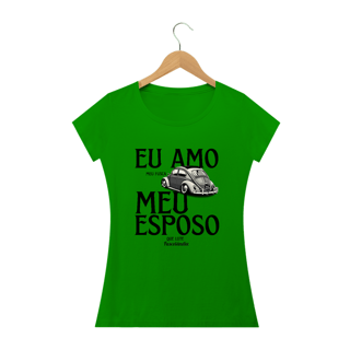 Nome do produto Camiseta Baby Long Quality Feminina - Eu Amo Meu Fusca