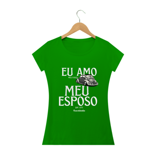Nome do produto Camiseta Feminina Baby Long Quality - Eu Amo Meu Fusca -