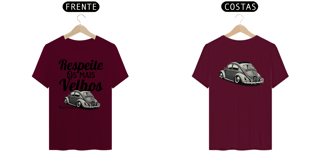Nome do produto Camiseta Quality Masculina - Respeite Os Mais Velhos - Estampa Frente e Costas
