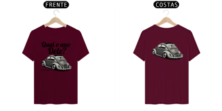 Nome do produto Camiseta Quality Masculina - Qual O Ano Dele? - Estampa Frente E Costas