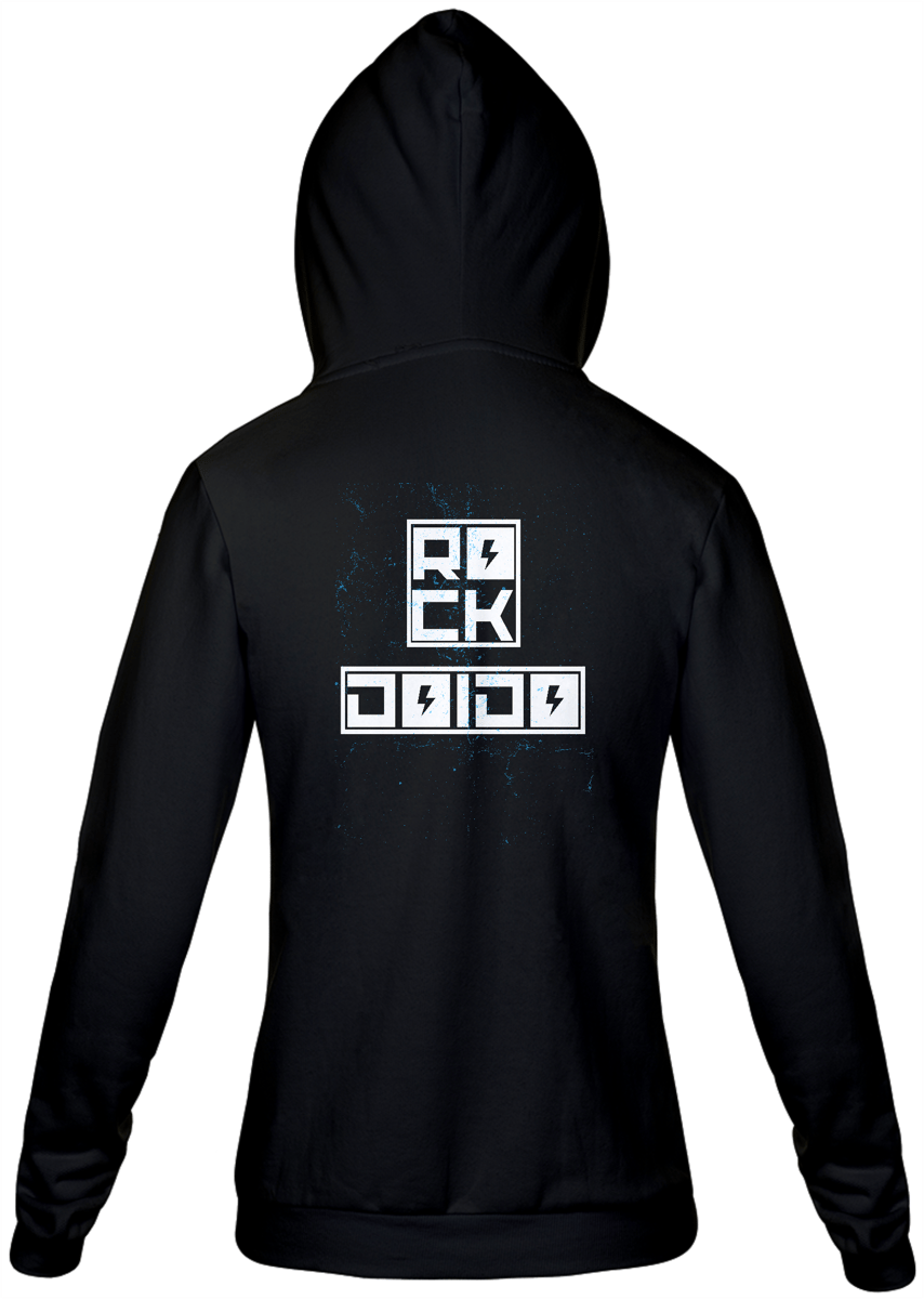 Nome do produto: MOLETOM COM ZIPER UNISSEX ELEGANCE ROCK DOIDO