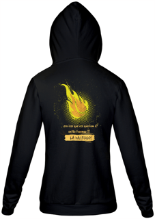 MOLETOM COM ZIPER UNISSEX ELEGANCE LÁ VAI FOGO