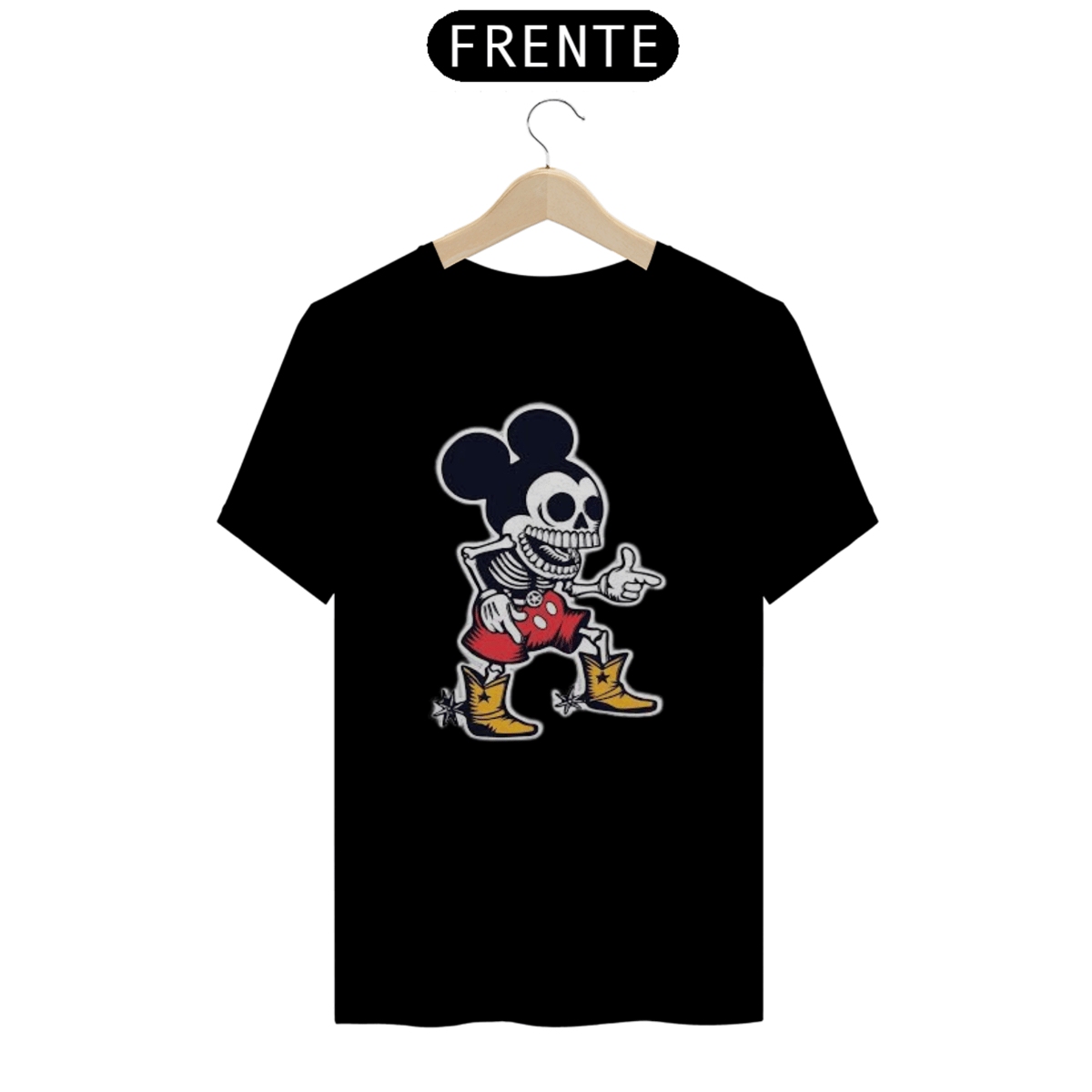 Nome do produto: camisa mickey esqueleto