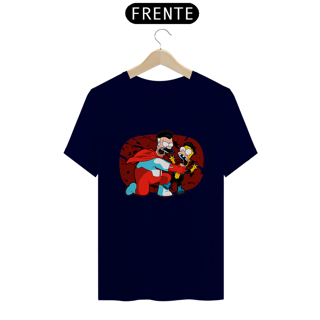 Nome do produtoOmni-Man & Invencível em Os Simpson | Camiseta Unissex