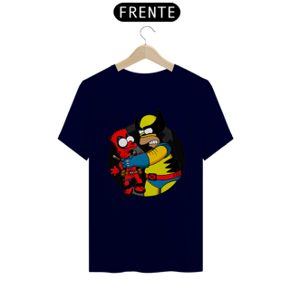 Nome do produtoDeadpool e Wolverine em Os Simpsons | Camiseta Unissex