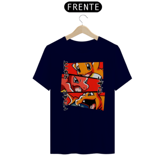 Nome do produtoEvolução Charmander, Charmeleon, Charizard - Pokemon | Camiseta Unissex