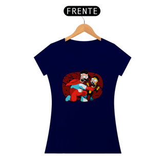 Nome do produtoOmni-Man & Invencível em Os Simpson | Camiseta Feminina